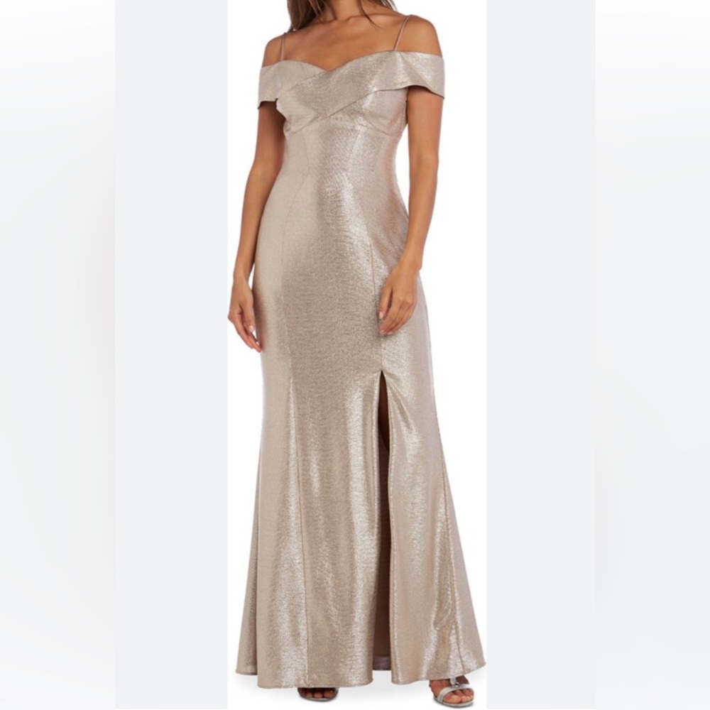 Elegant Gold Evening Gown